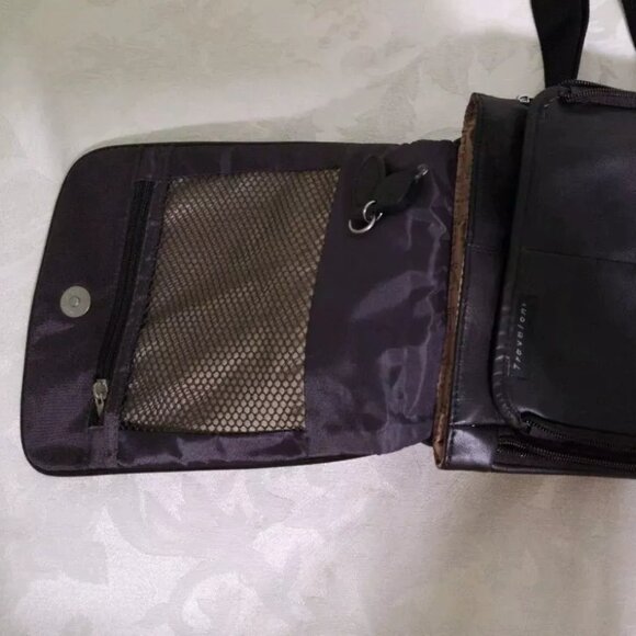 NEW Travelon Dark Brown 100% Leather Small Crossbody Anti-Theft Travel Bag Purse - Picture 7 of 16